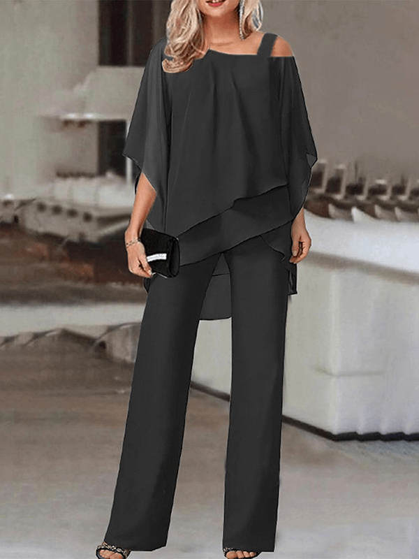Women’s Two-Piece Set with Wide Pants | Clean Design