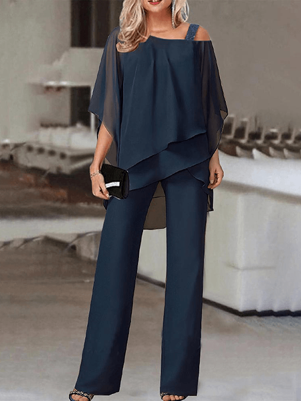 Women’s Two-Piece Set with Wide Pants | Clean Design