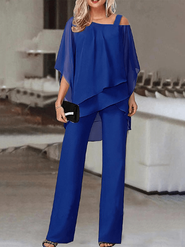 Women’s Two-Piece Set with Wide Pants | Clean Design