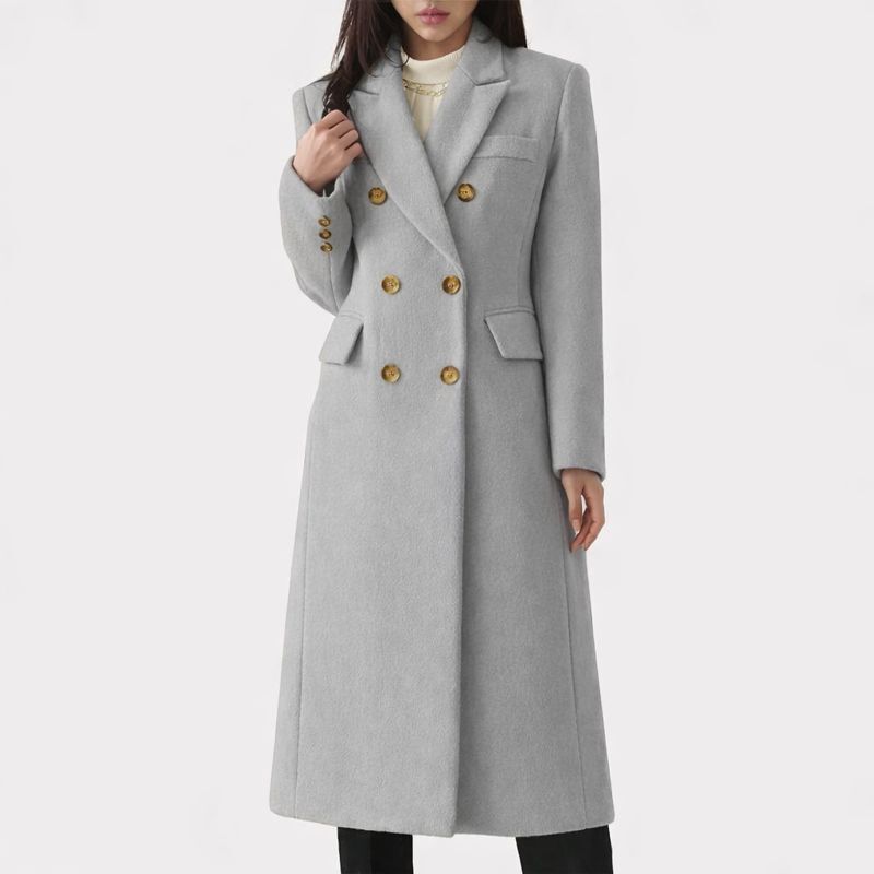 Women's Overcoat with Relaxed Fit and Warmth