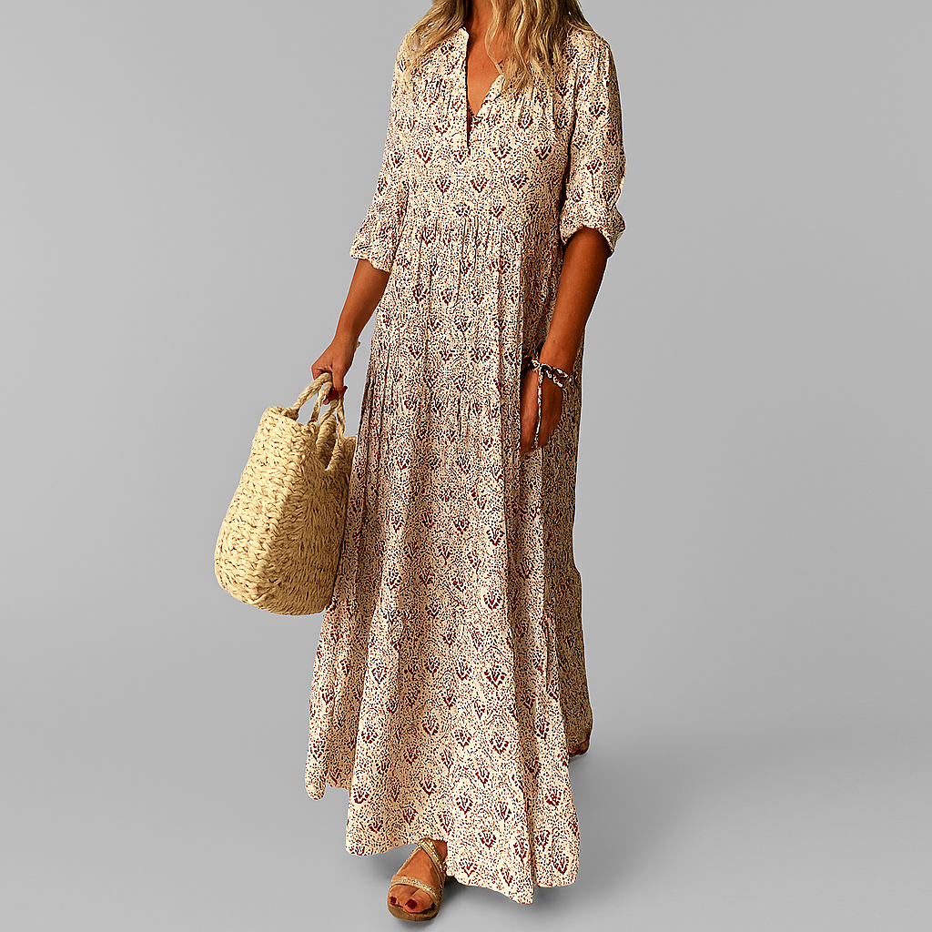 Women’s Vintage Print Dress | Maxi