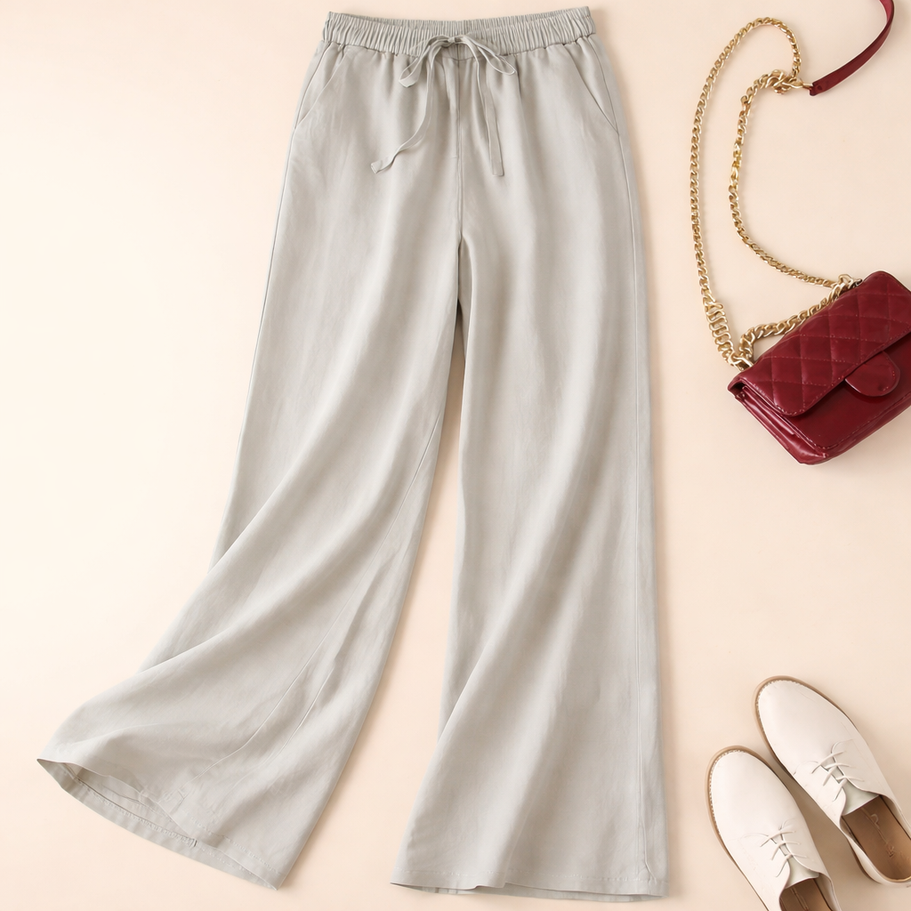 Women's Drawstring Trousers with Relaxed Fit and Versatile Style