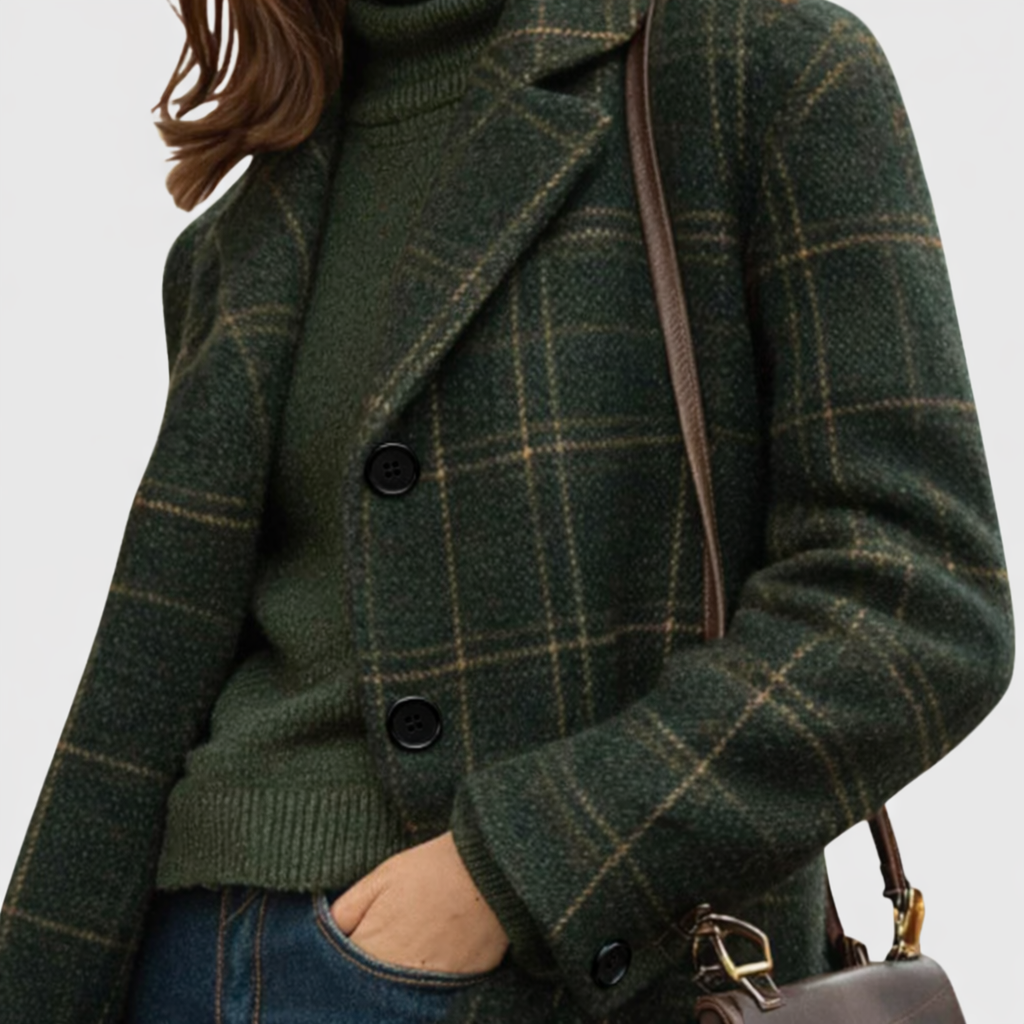 Women's Warm Fabric-Blend Overcoat with Long Length and Versatile Style