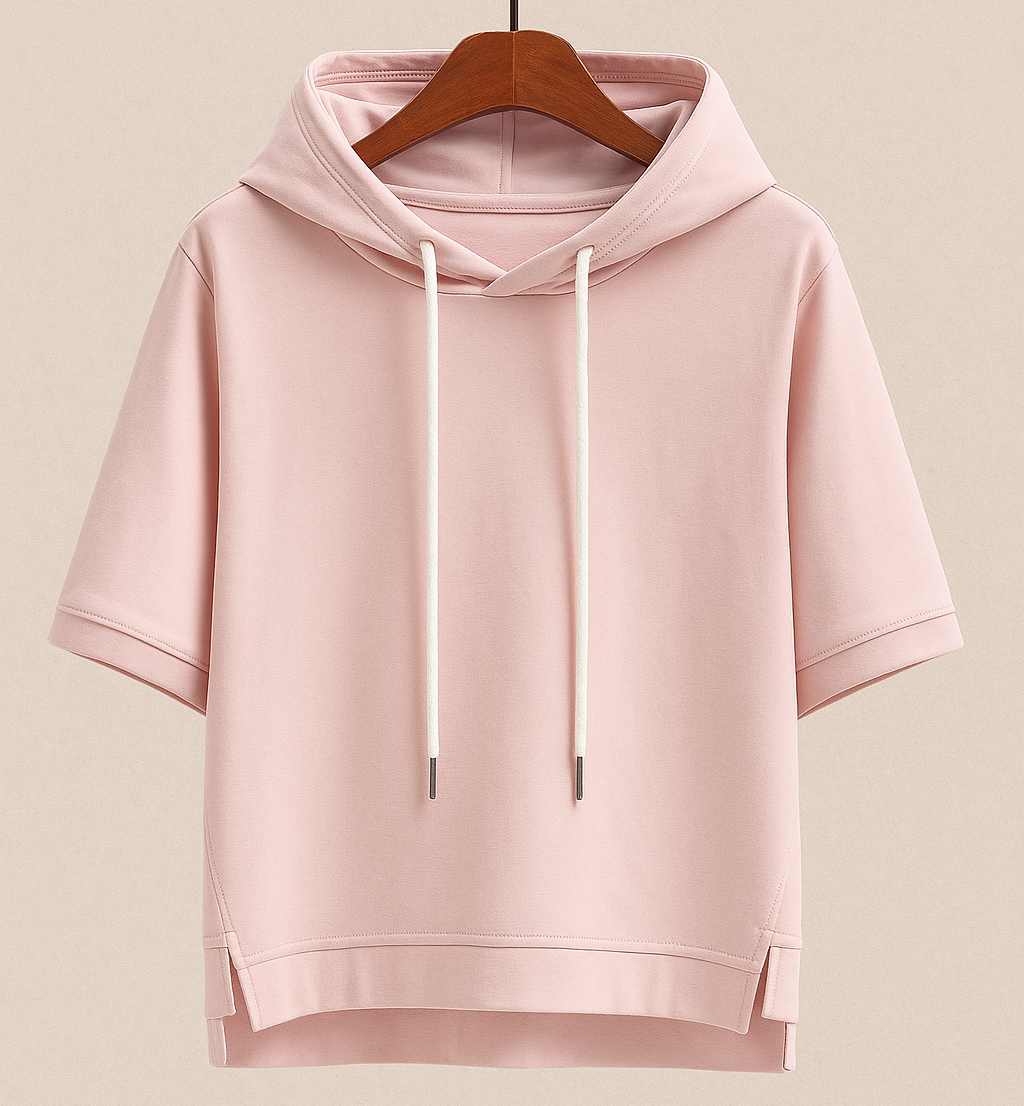 Women’s Short Sleeve Hoodie | Pullover Design