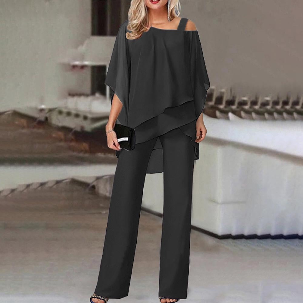 Women’s Two-Piece Set | Cold Shoulder Design