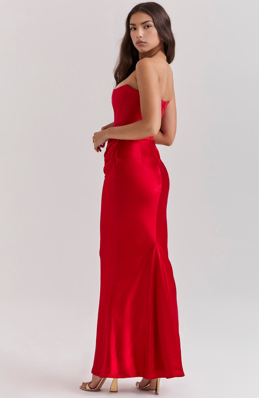 Women's Lace Strapless Dress with Elegant Design and Versatile Style