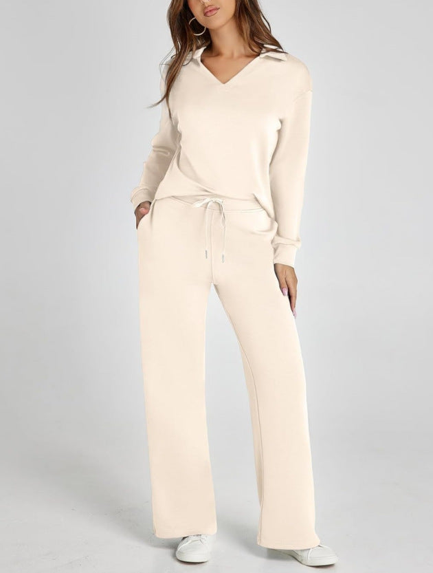 Women’s Two-Piece Suit Set | Zipper Sweater and Pants