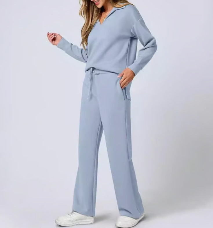 Women’s Two-Piece Suit Set | Zipper Sweater and Pants