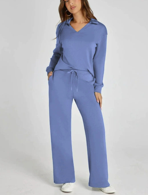 Women’s Two-Piece Suit Set | Zipper Sweater and Pants