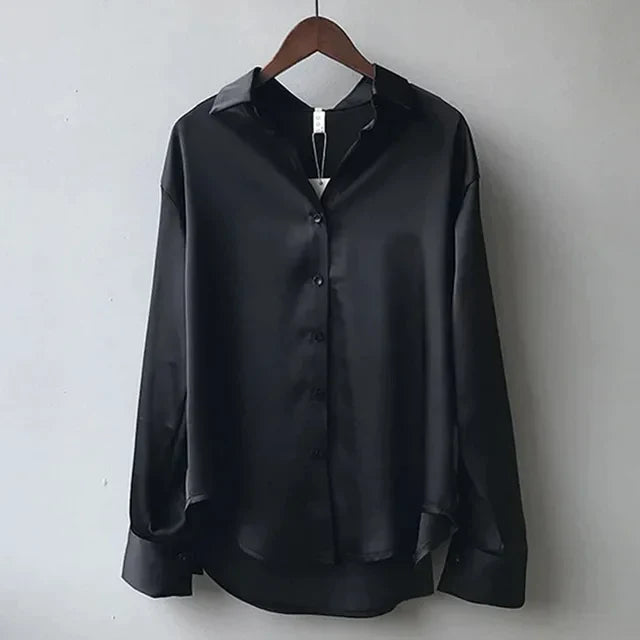 Women’s Long Sleeve Blouse | Collared Button Placket