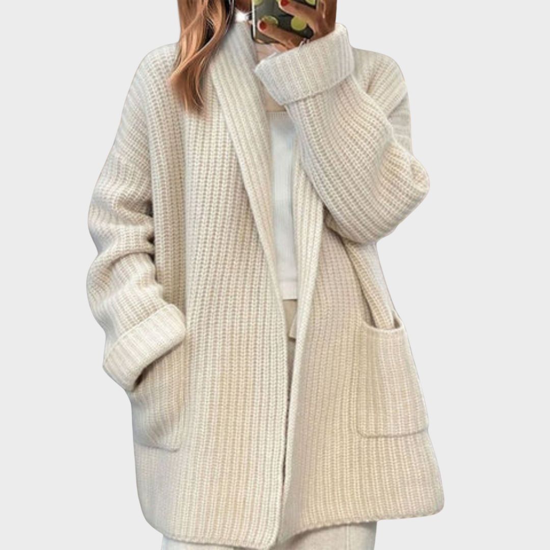 Women's Open Cardigan with Lightweight Fabric and Versatile Design