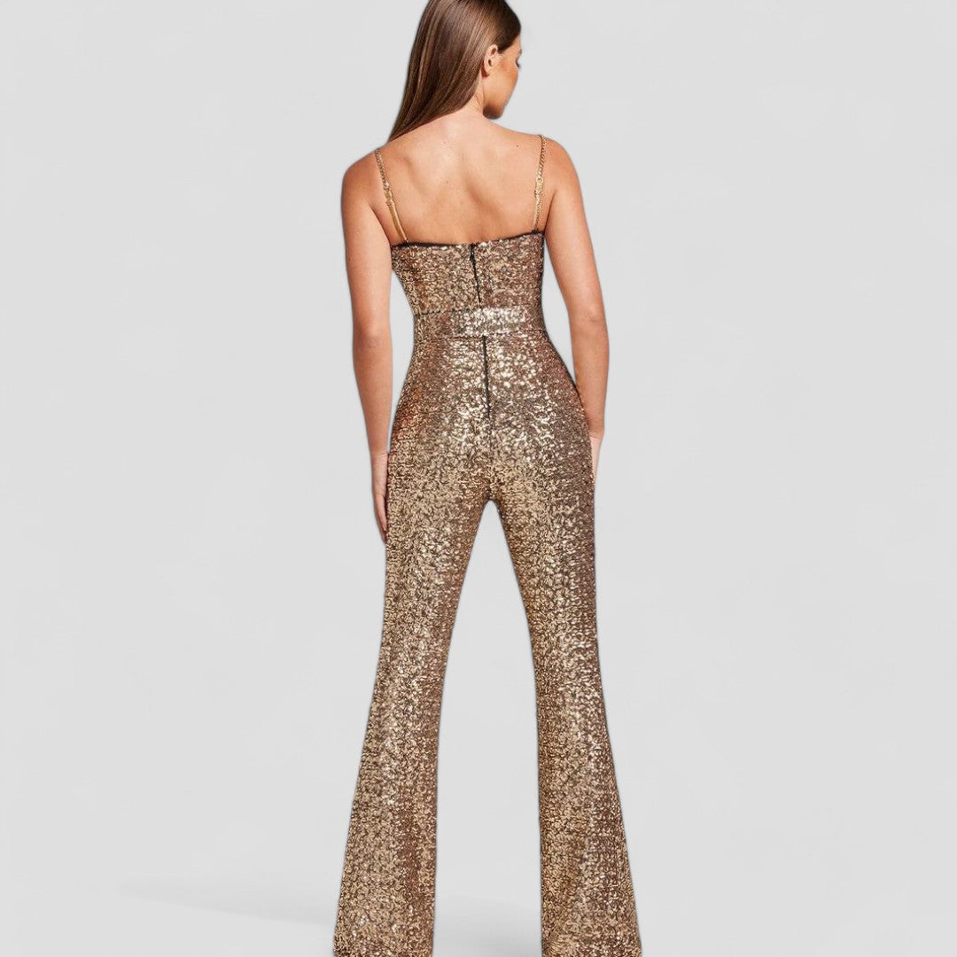 Women’s Sequin Detail Jumpsuit | Wide Legs