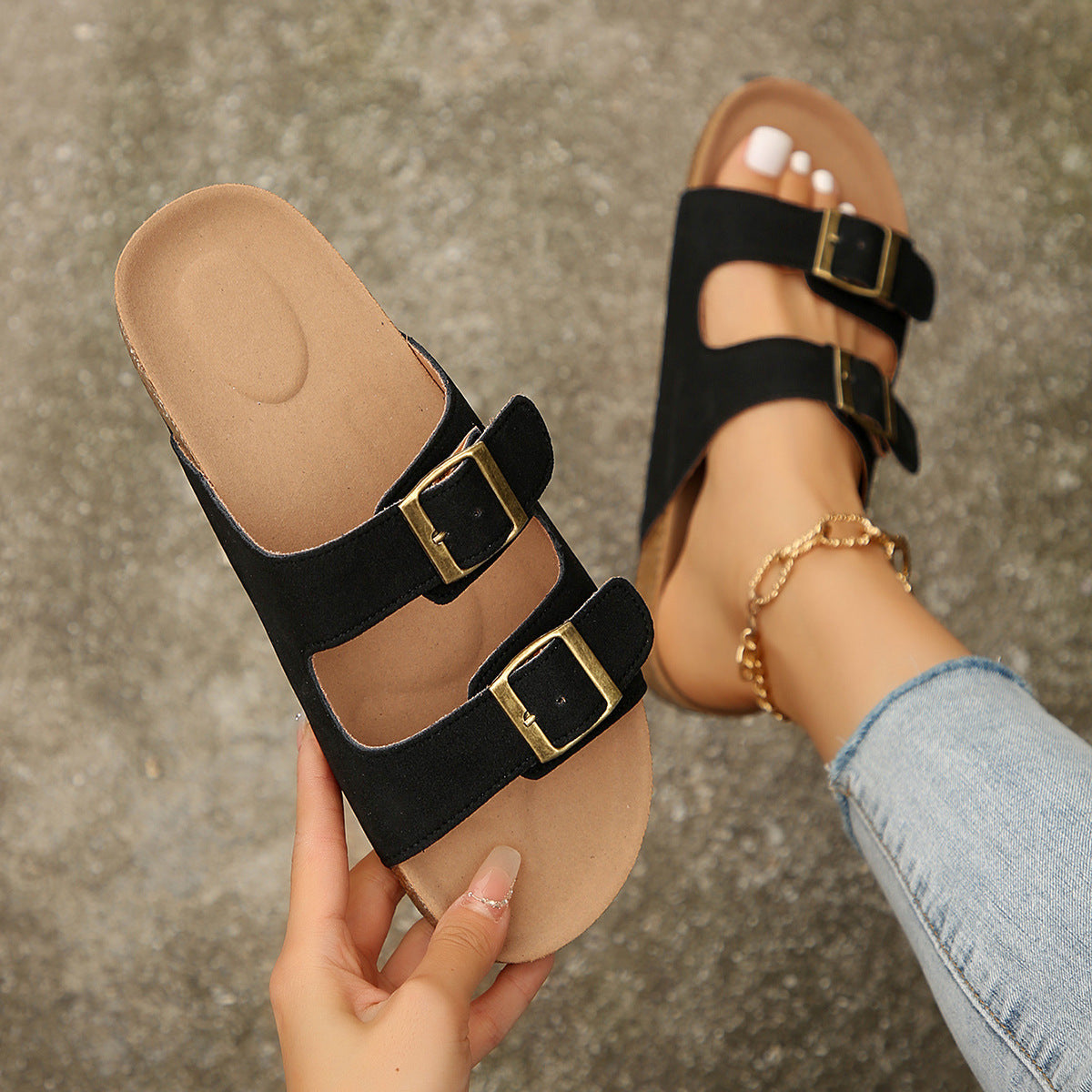 Persephone | Women's Flat Slip-On Sandals