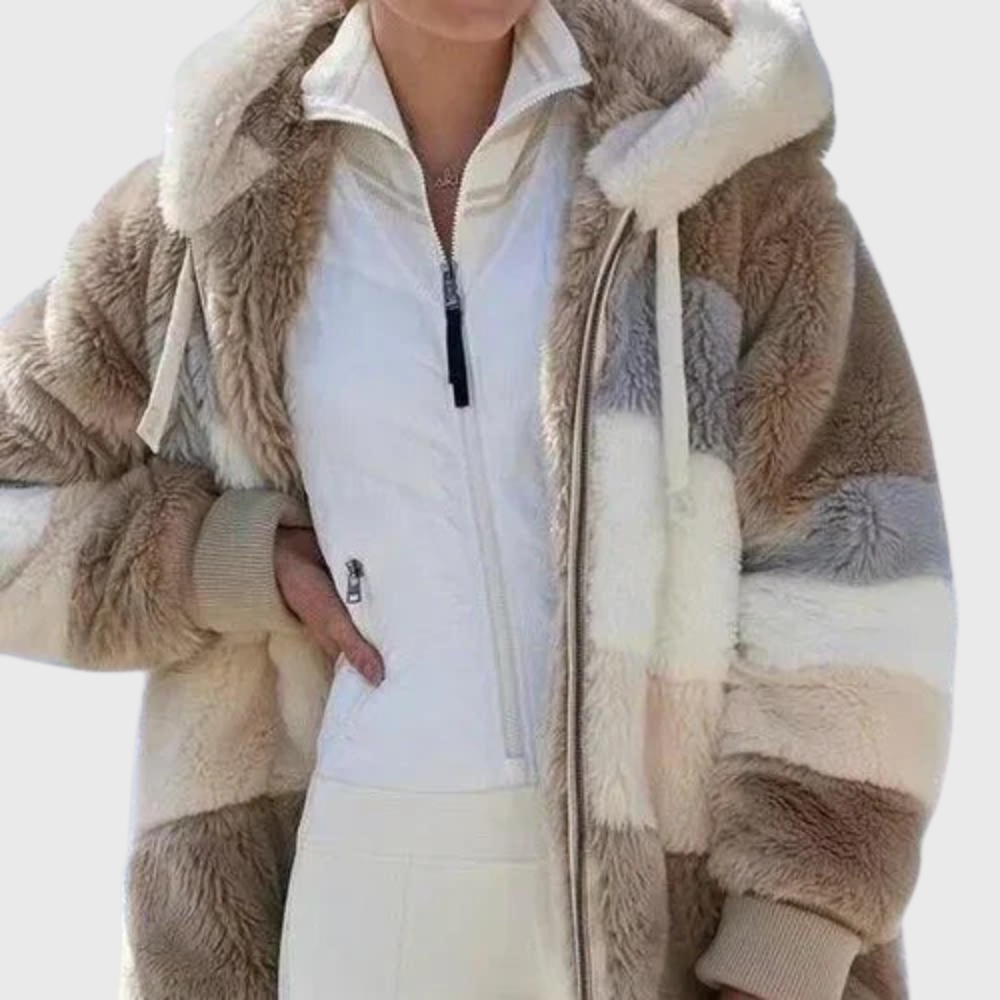 Women's Winter Jacket with Insulated Lining and Adjustable Hood