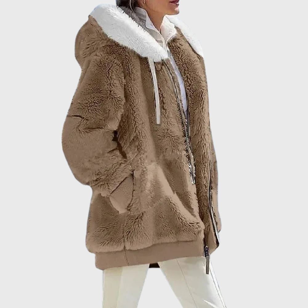 Women's Winter Jacket with Insulated Lining and Adjustable Hood