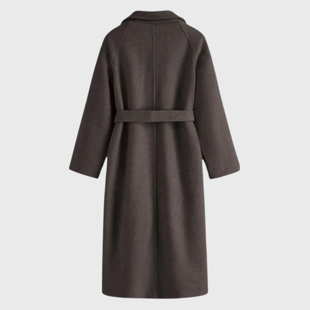 Women's Belted Overcoat with Classic Design and Versatile Style