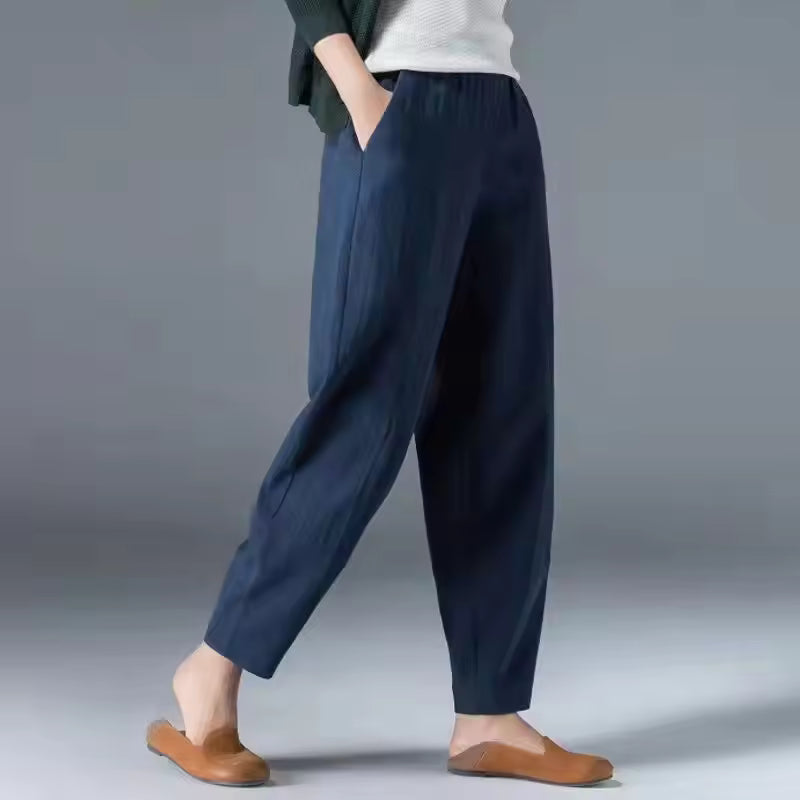 Women's Summer Trousers with Lightweight Fabric and Breathable Design