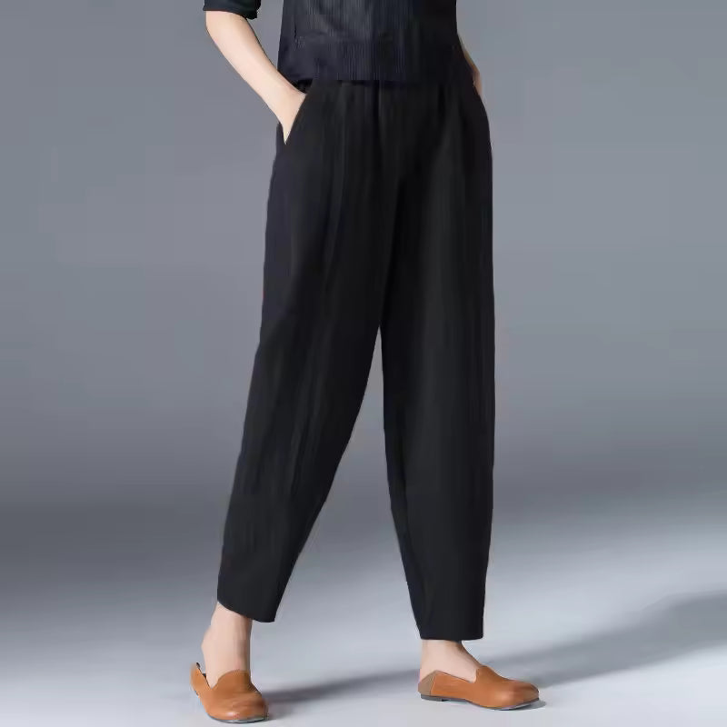 Women's Summer Trousers with Lightweight Fabric and Breathable Design
