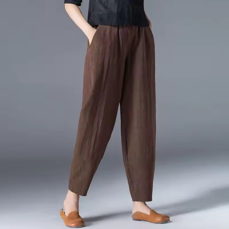 Women's Summer Trousers with Lightweight Fabric and Breathable Design