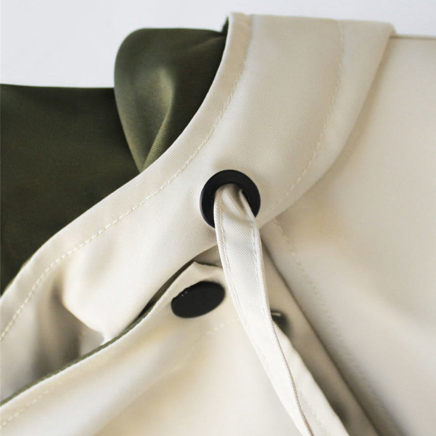 Women's Lightweight Windbreaker Jacket with Water-Resistant Fabric and Adjustable Hood
