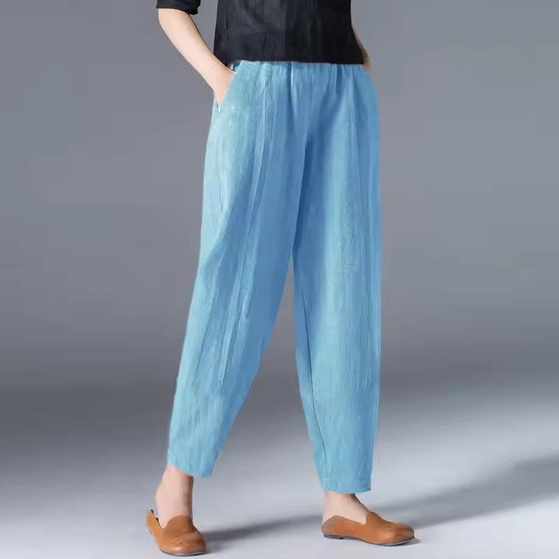 Women's Summer Trousers with Lightweight Fabric and Breathable Design