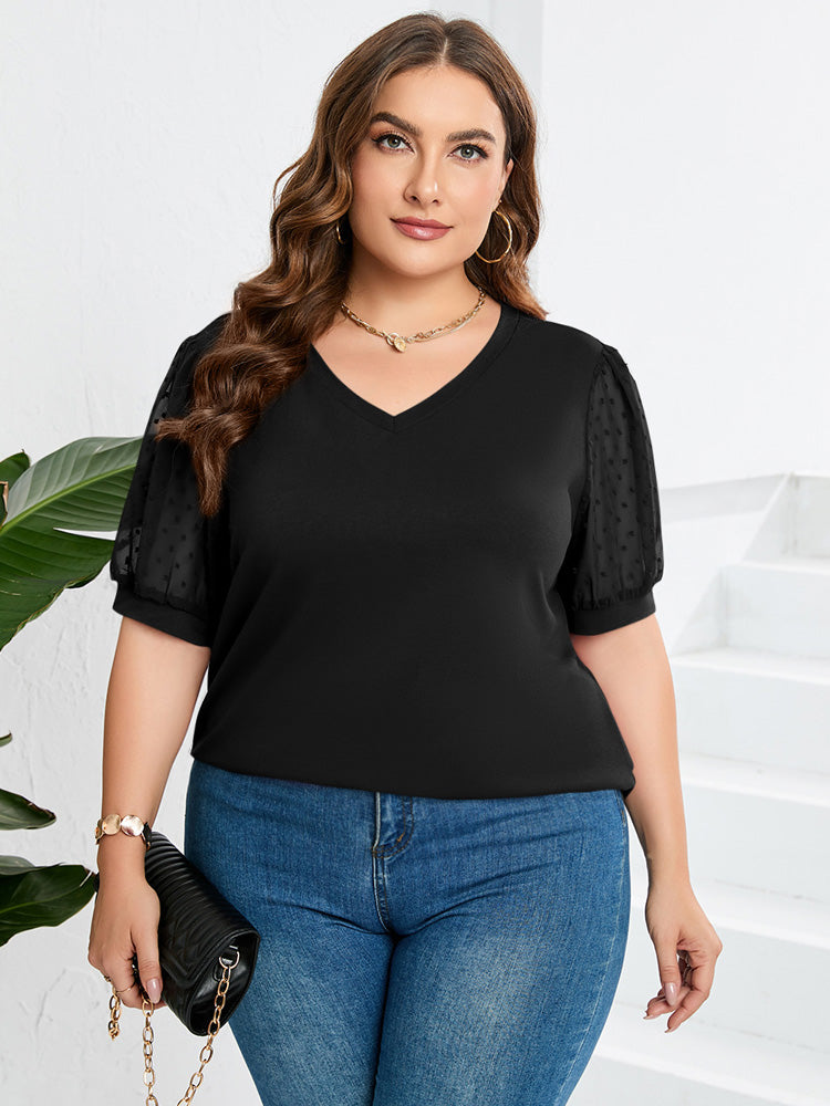 Women's V-Neck Top with Versatile Style and Soft Fabric