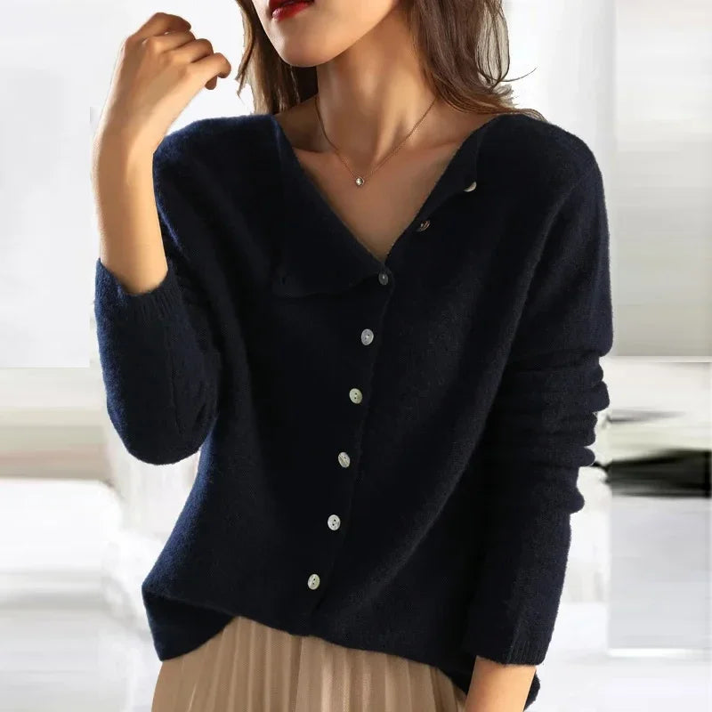 Women’s Button Front Cardigan | Gray Color