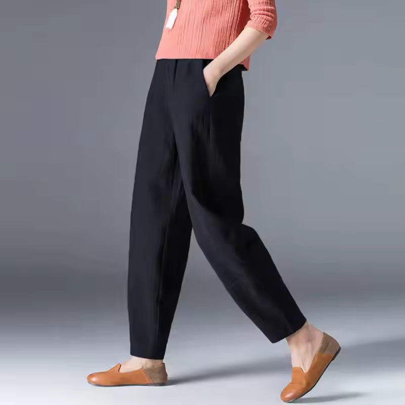 Women's Summer Trousers with Lightweight Fabric and Breathable Design