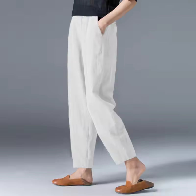 Women's Summer Trousers with Lightweight Fabric and Breathable Design