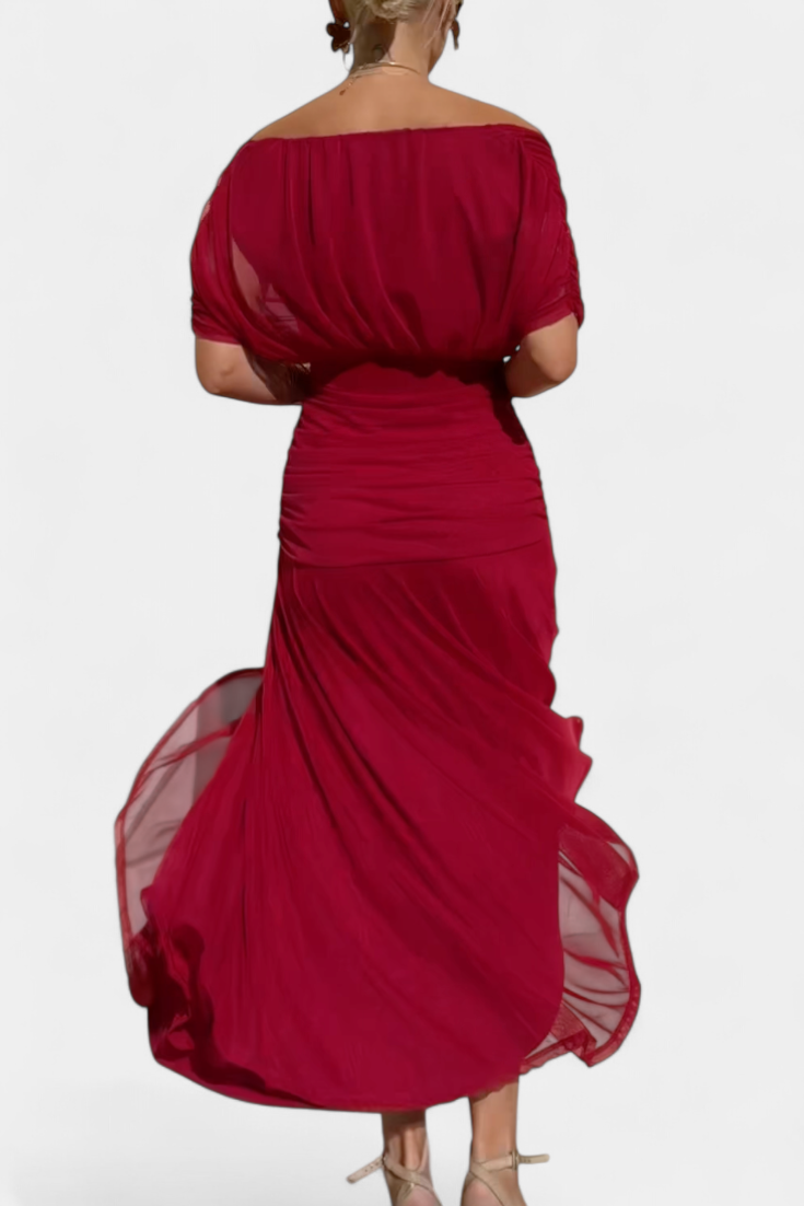 Women’s Floral Pattern Dress with V-Neck | Maxi