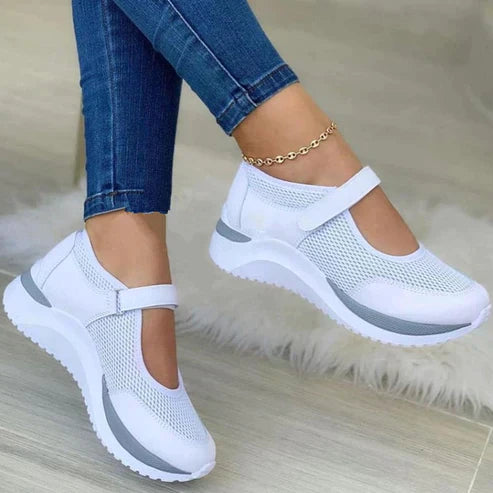 Women’s Sports Shoes | White Adjustable Strap