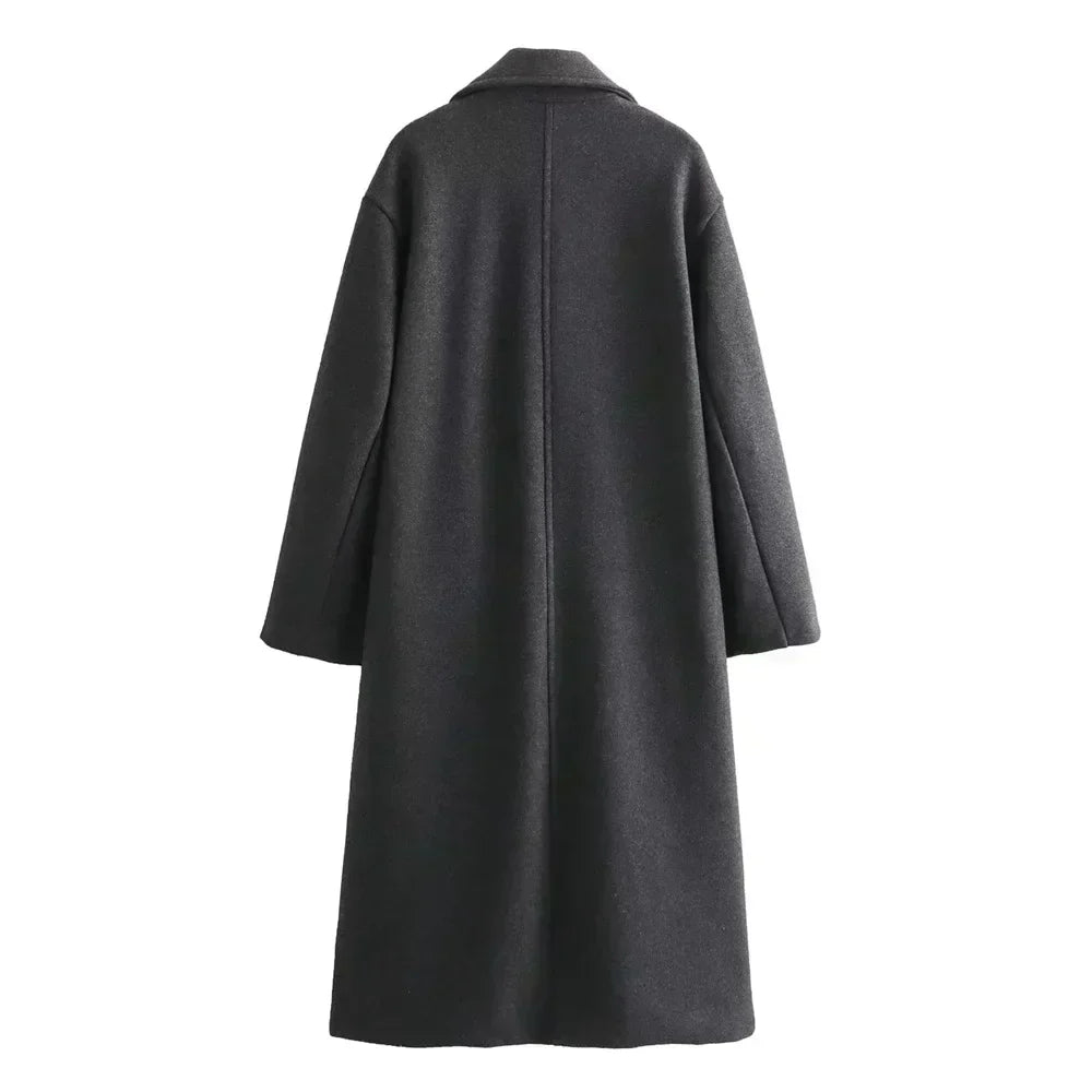 Women's Classic Overcoat with Tailored Fit and Warmth