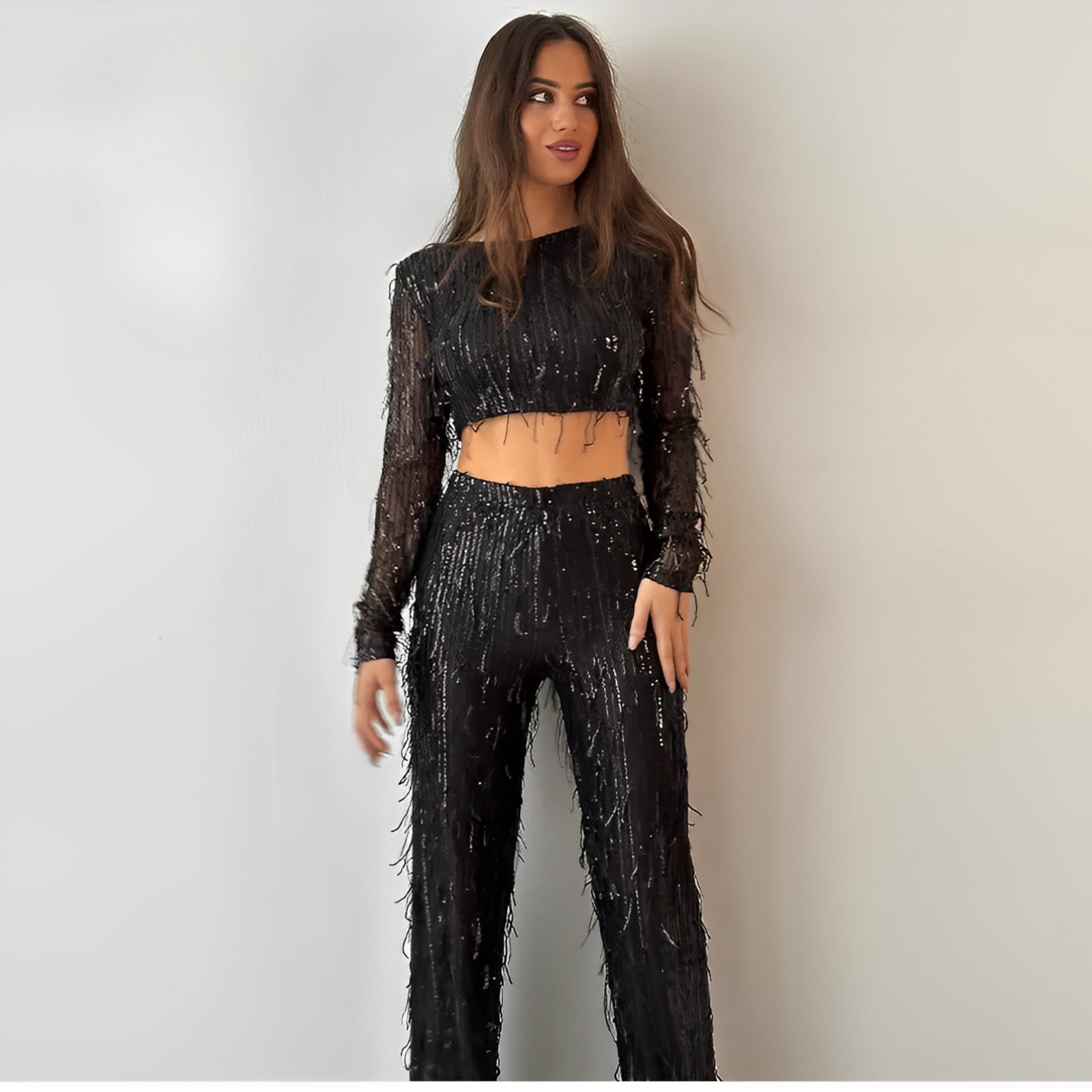 Women’s Coordinated Crop Top and Pants Set | Two-Piece
