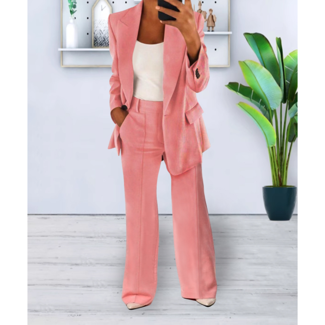 Women’s Two-Piece Suit with Pockets | Clean Design