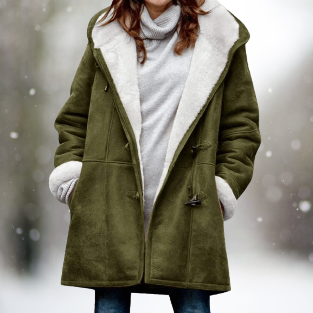 Women's Sherpa Winter Coat with Warmth and Soft Texture