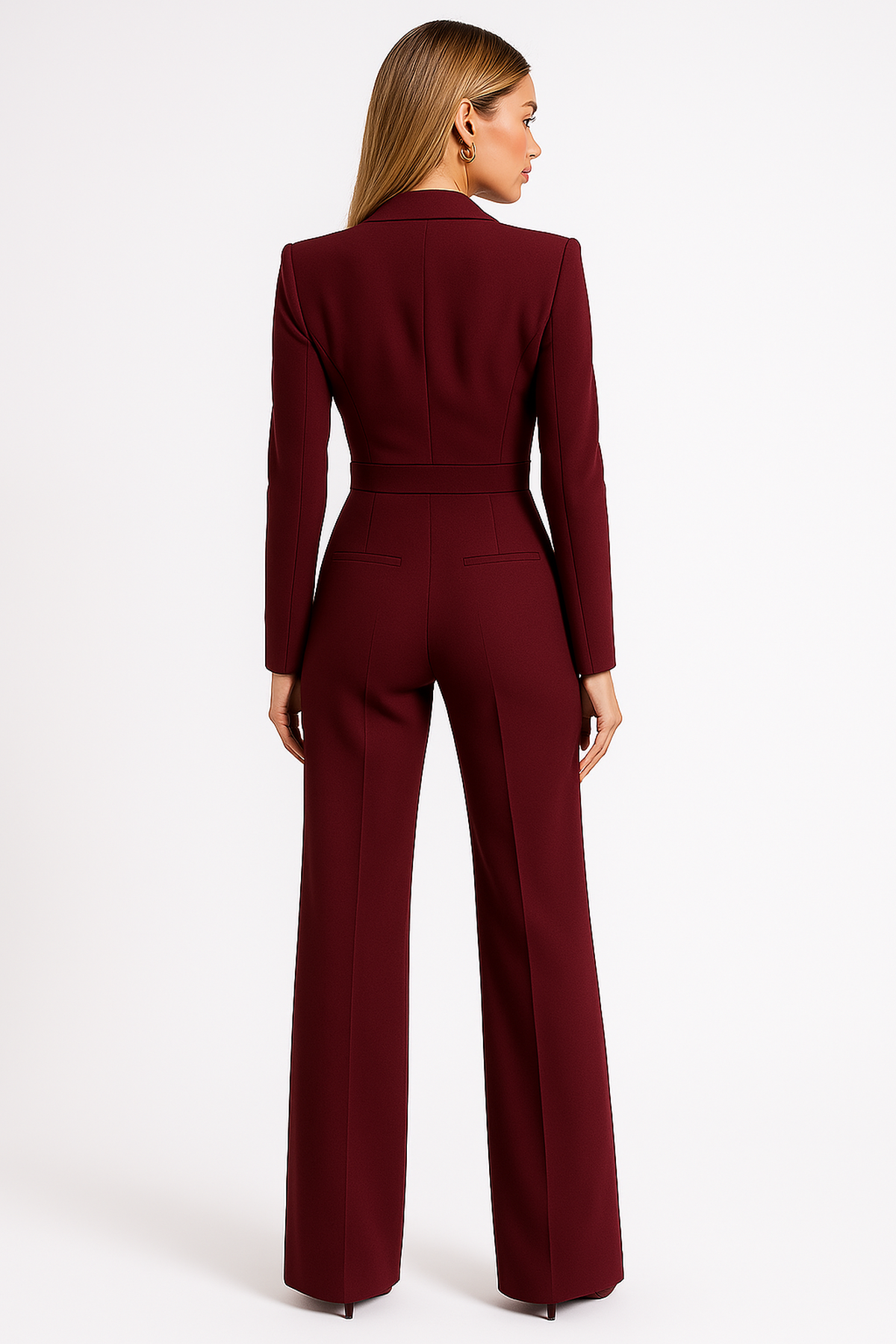 Women’s Long Sleeve Jumpsuit | Wrap Design