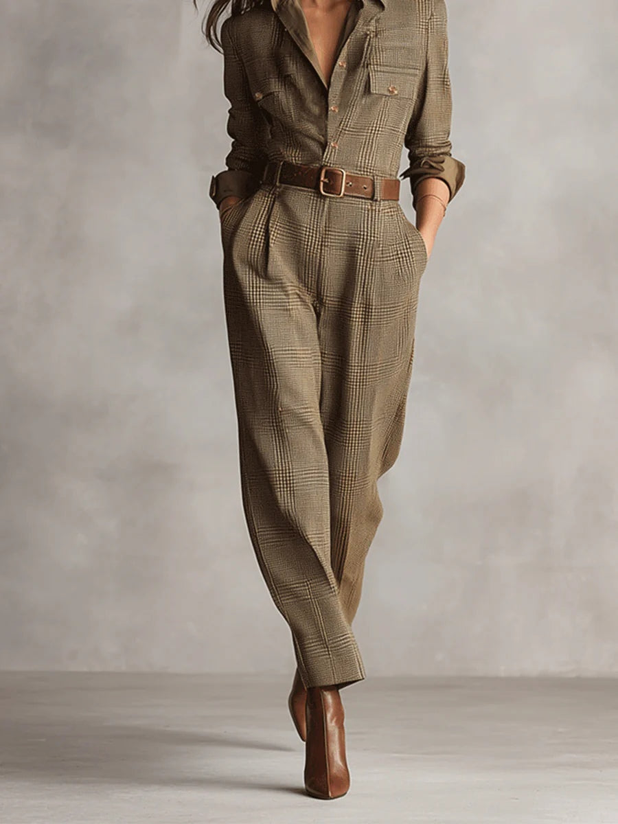 Women’s Plaid Jumpsuit | Clean Design
