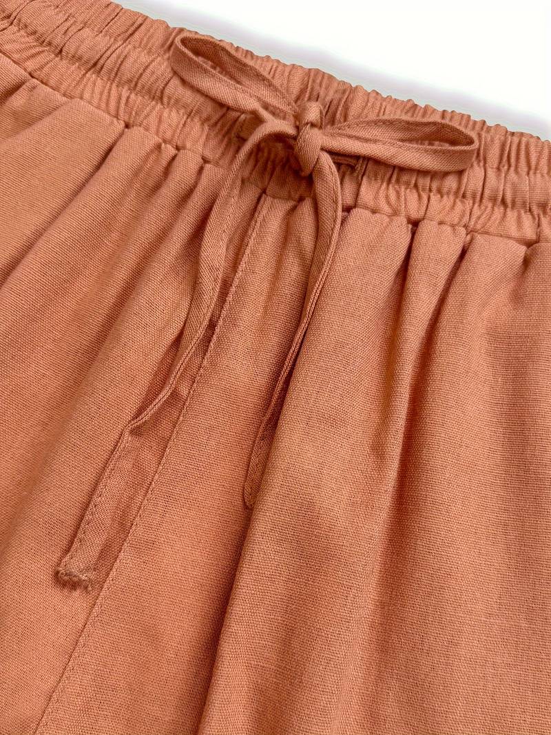 Women's Drawstring Trousers with Relaxed Fit and Versatile Style