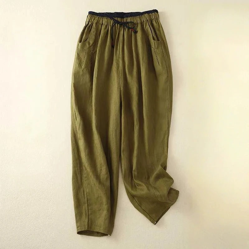 Women's Summer Trousers with Relaxed Fit and Lightweight Fabric
