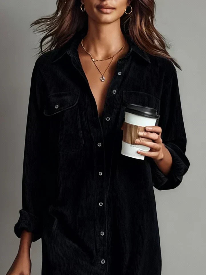 Women's Flared Hem Dress with Versatile Style and Comfortable Fit