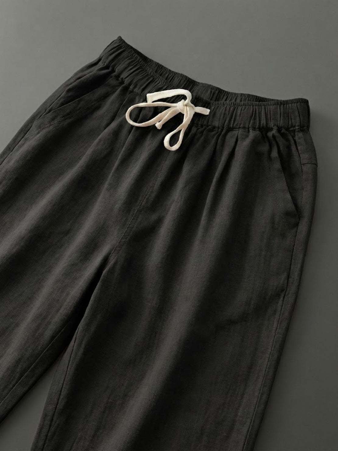 Women's Drawstring Straight-Leg Trousers with Adjustable Waist and Versatile Fit