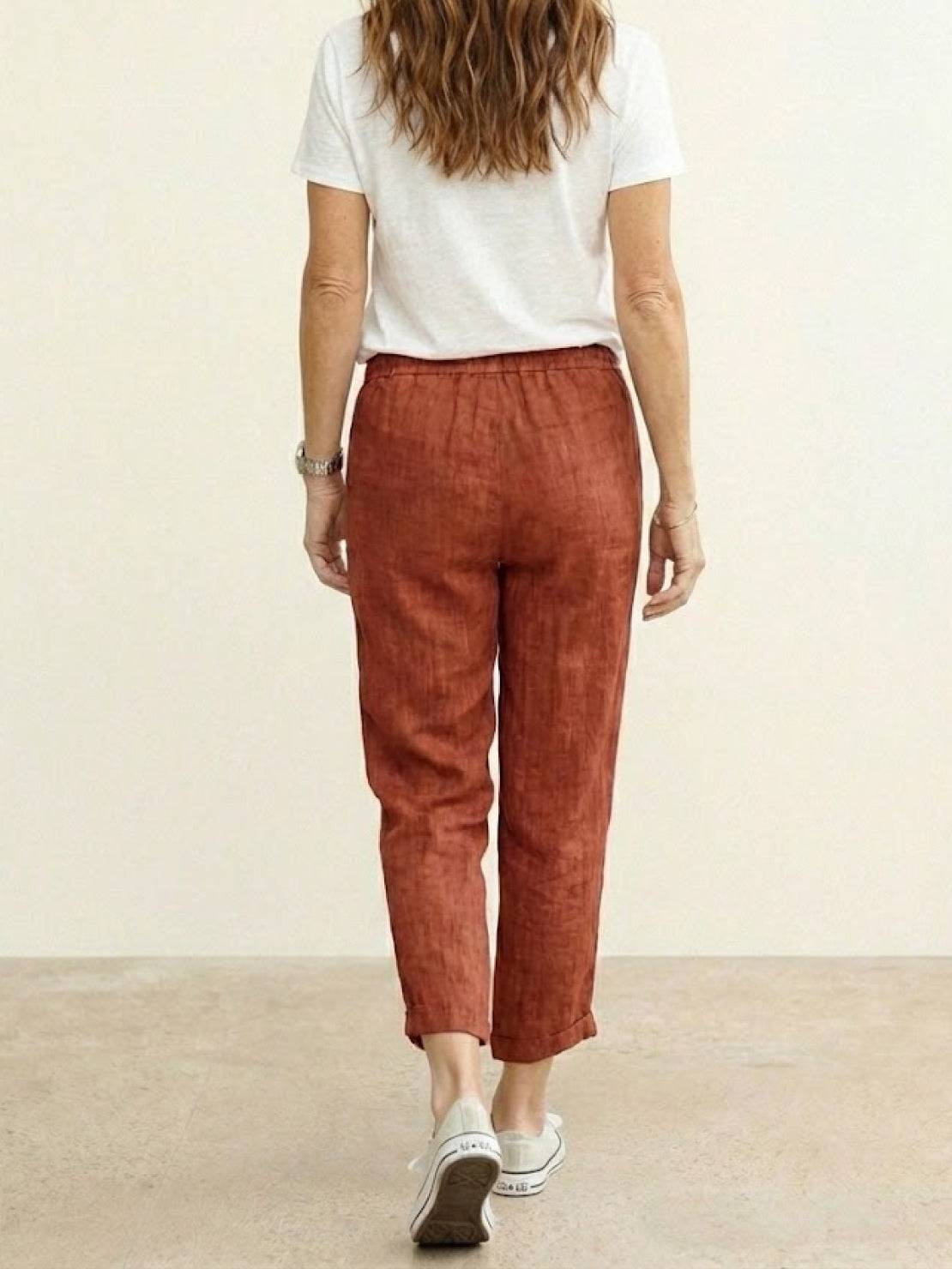 Women's Drawstring Straight-Leg Trousers with Adjustable Waist and Versatile Fit