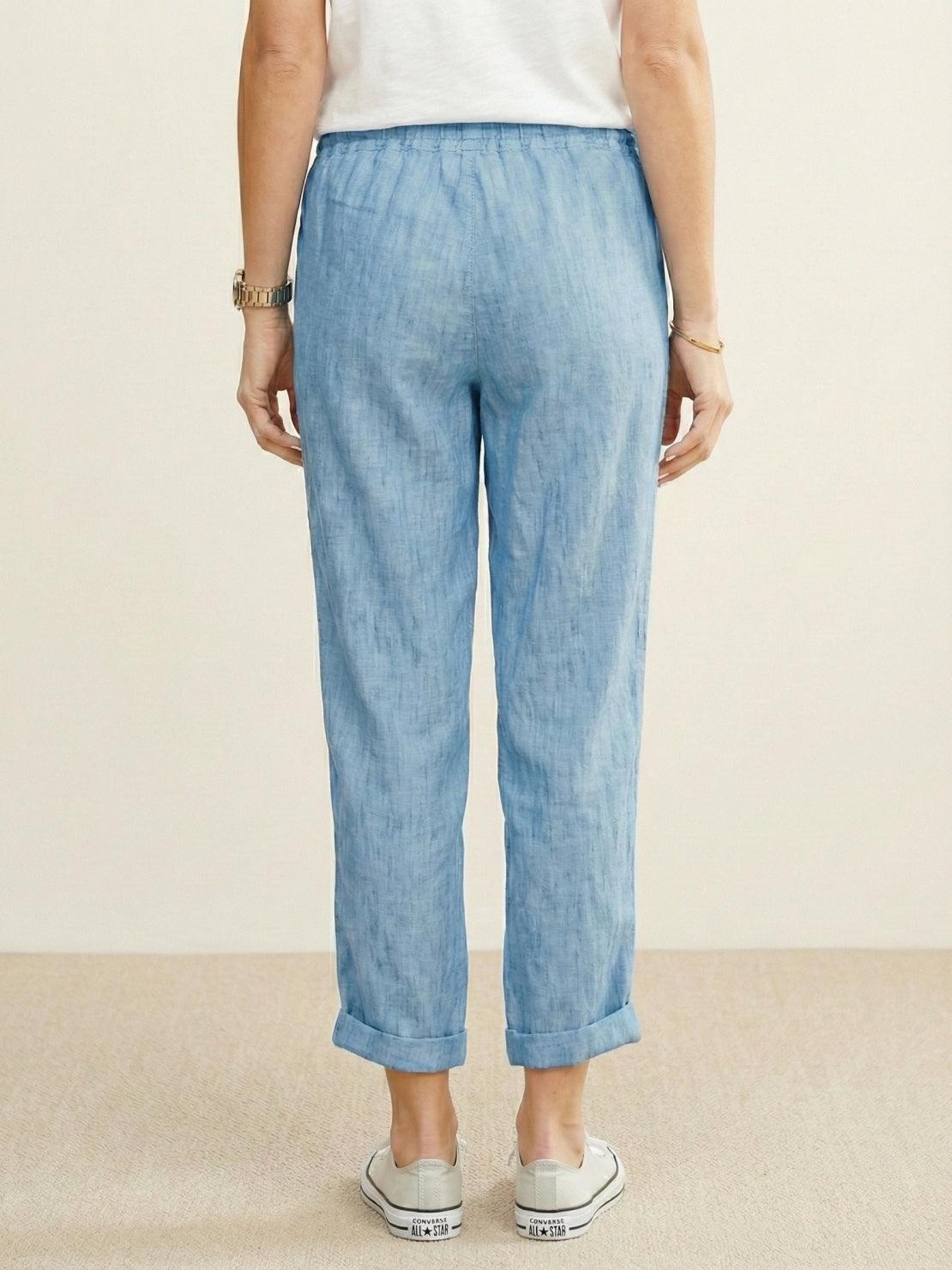 Women's Drawstring Straight-Leg Trousers with Adjustable Waist and Versatile Fit