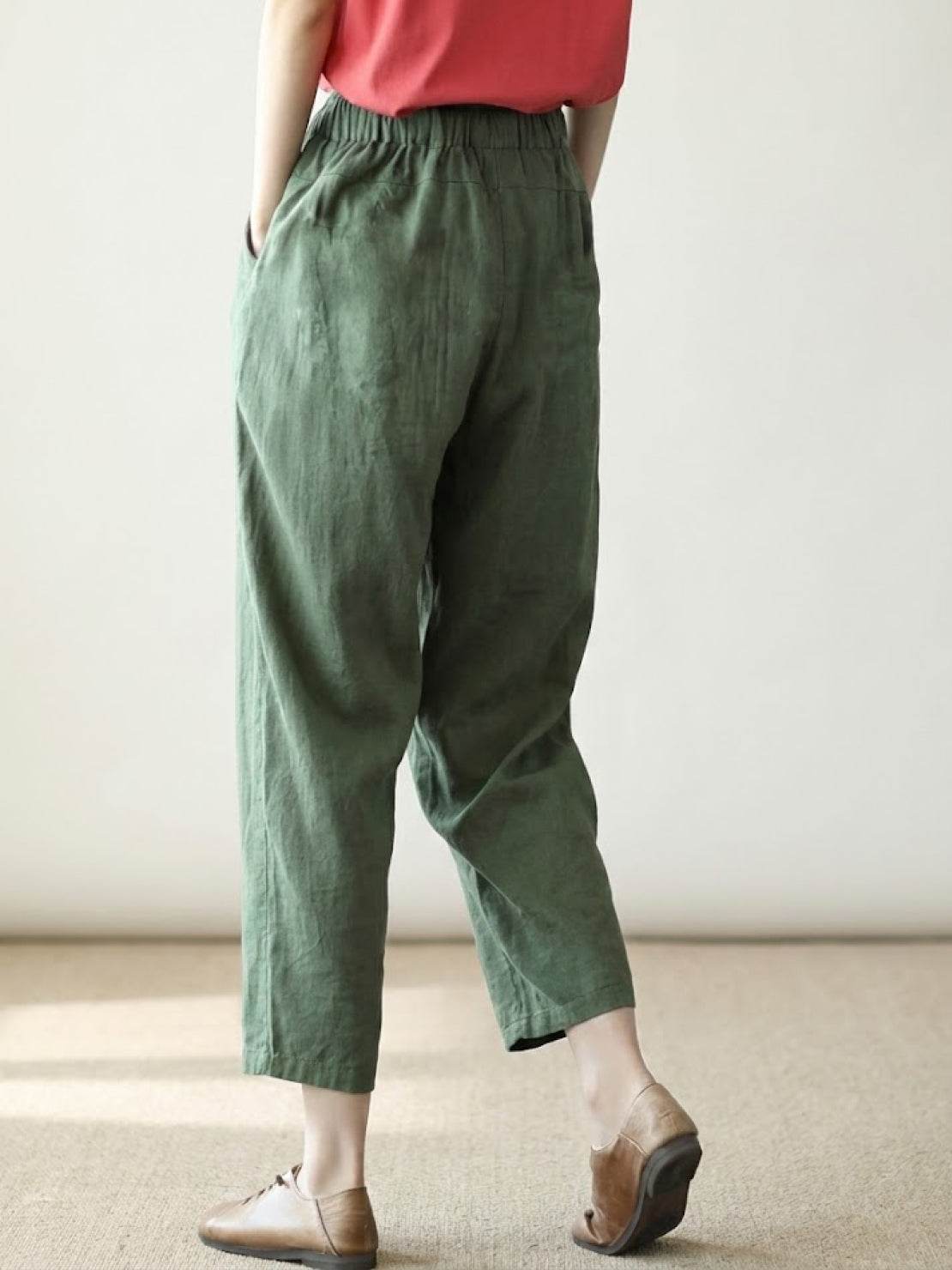 Women's Drawstring Straight-Leg Trousers with Adjustable Waist and Versatile Fit