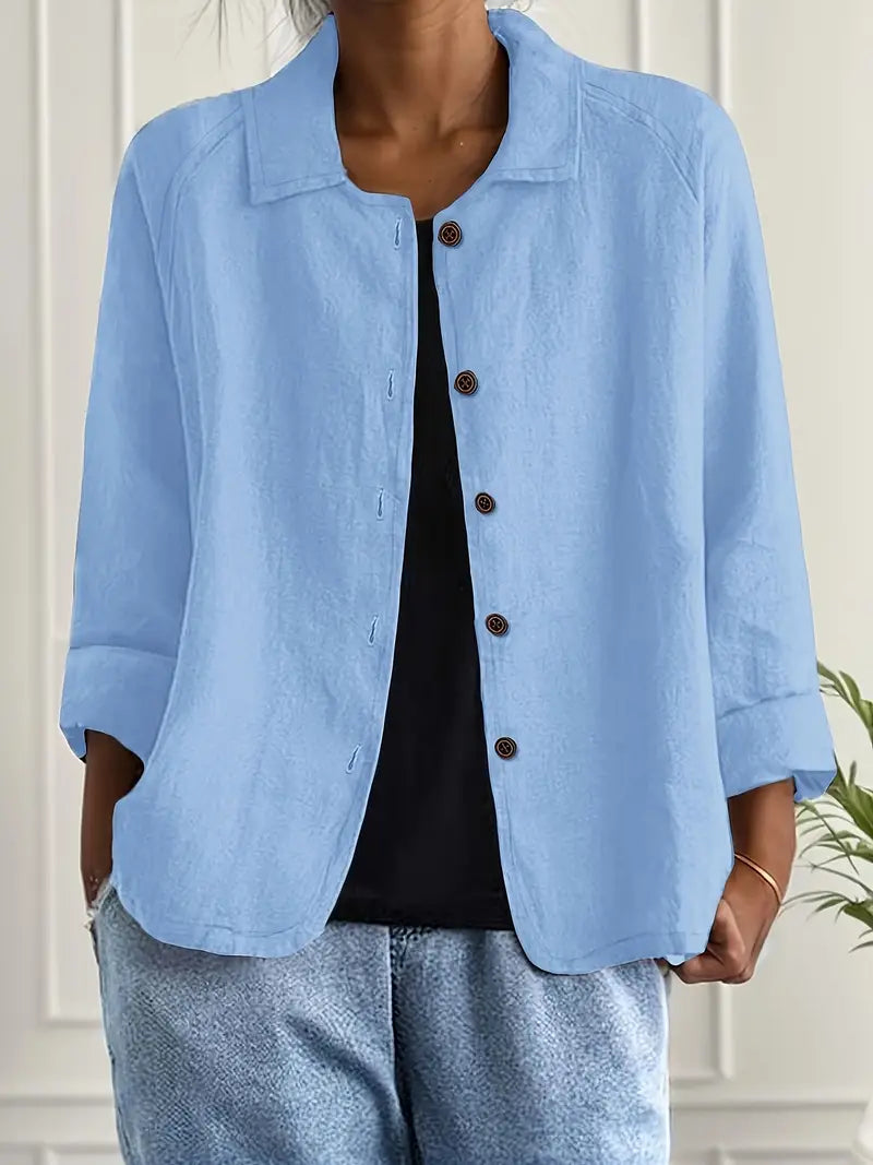 Women's Classic Top with Lightweight Fabric and Versatile Design
