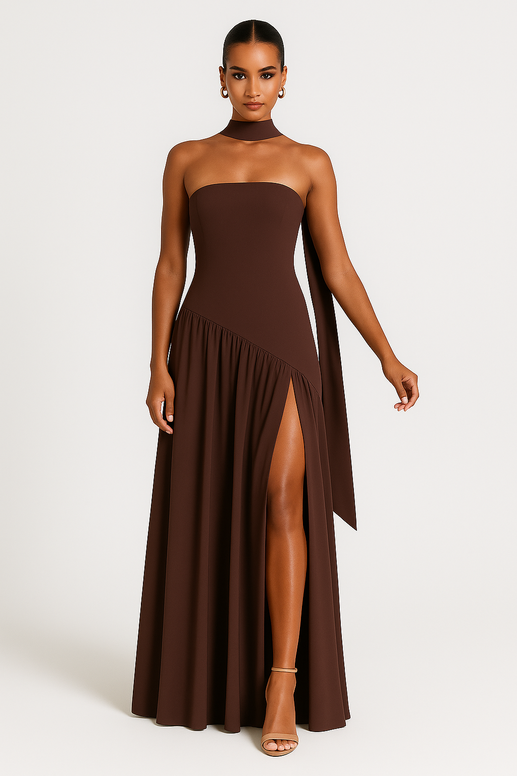Women’s Strapless High Slit Dress | Maxi