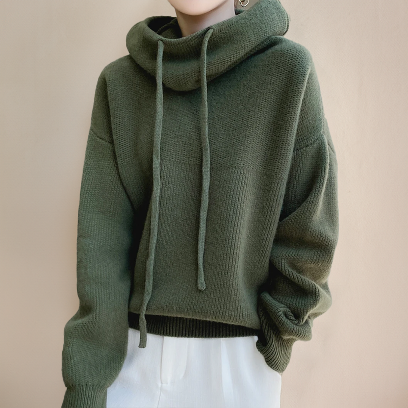 Women's Lightweight Knit Sweater with Long Sleeves and Relaxed Fit