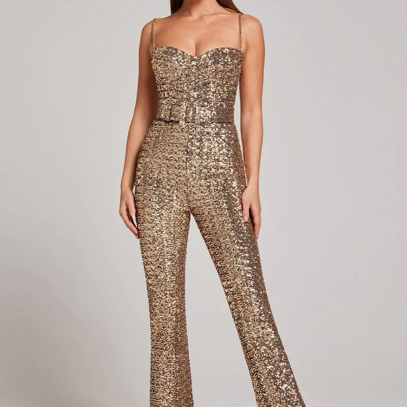 Women’s Sequin Jumpsuit | Wide Leg