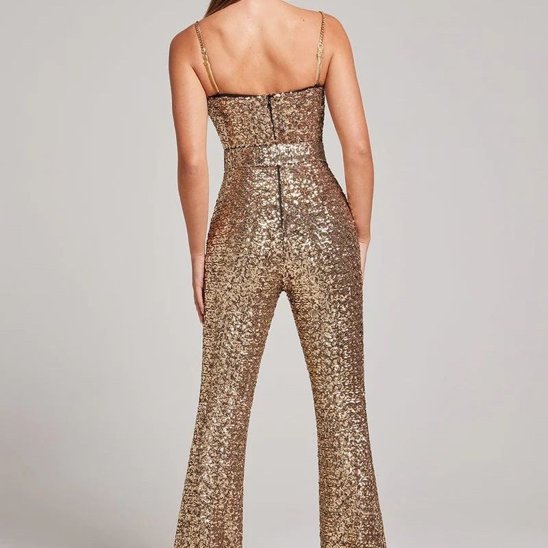 Women’s Sequin Jumpsuit | Wide Leg