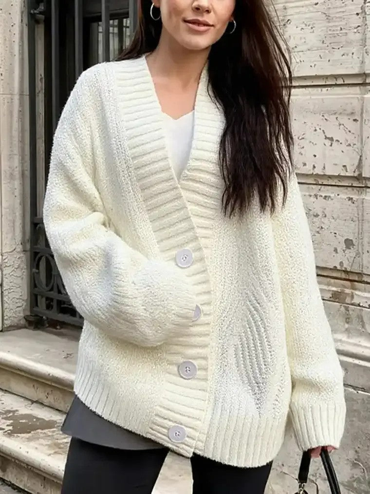 Women’s V Neck Cardigan | Button Front Closure